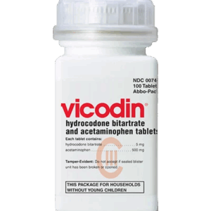 Викодин (Hydrocodone) 5 мг 100 шт. - Цена